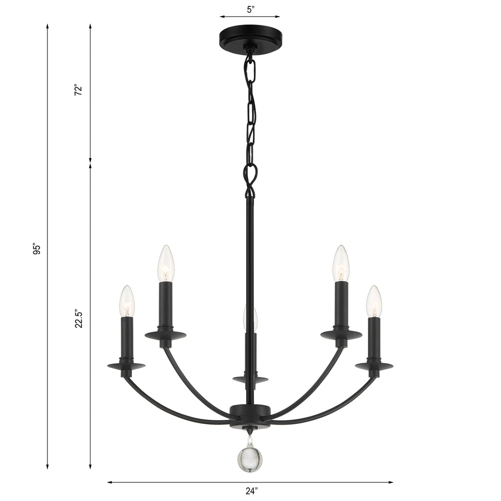 Mila 5 Light Chandelier