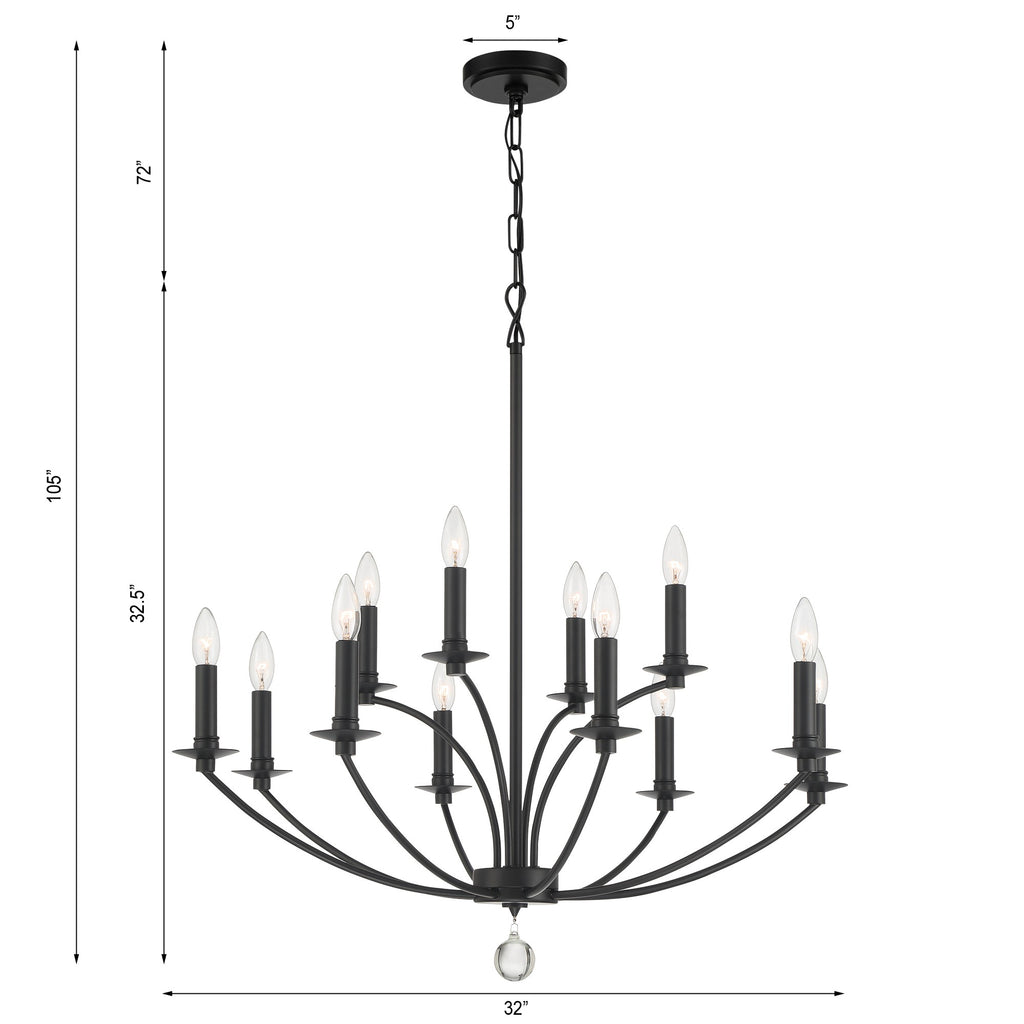 Mila 12 Light Chandelier