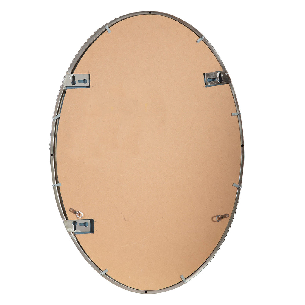 Sherise Brushed Nickel Oval Mirror