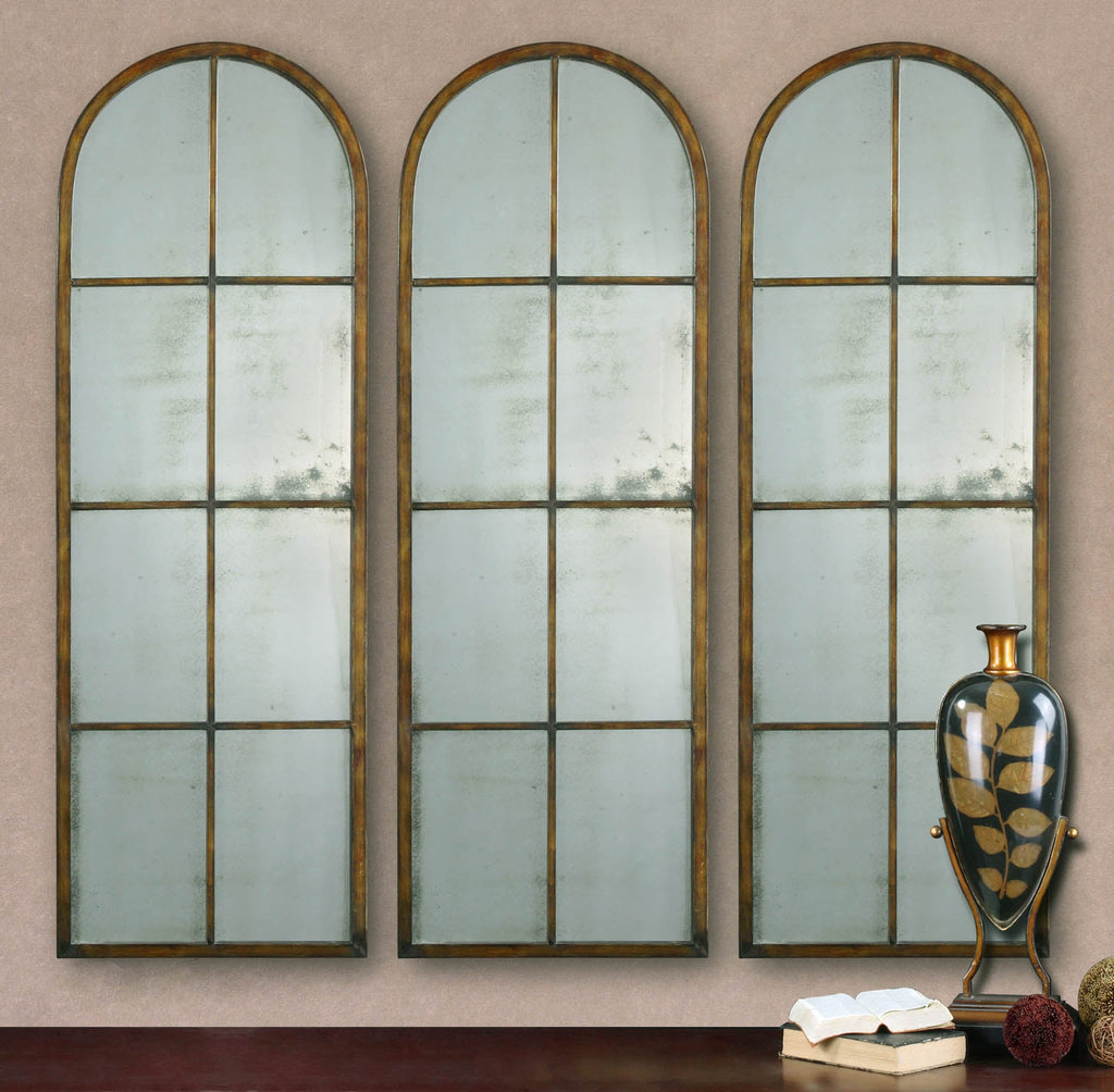 Amiel Arched Brown Mirror