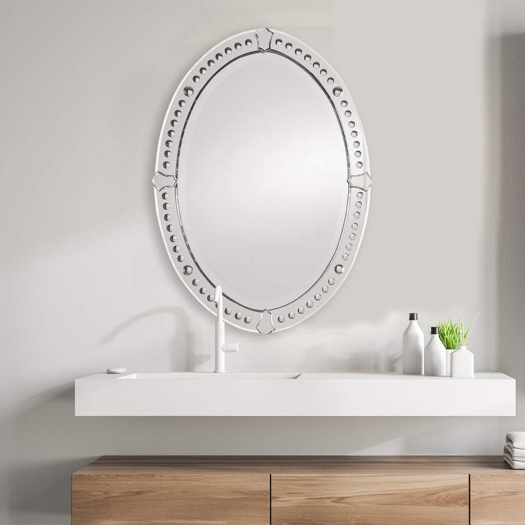 Graziano Frameless Oval Mirror