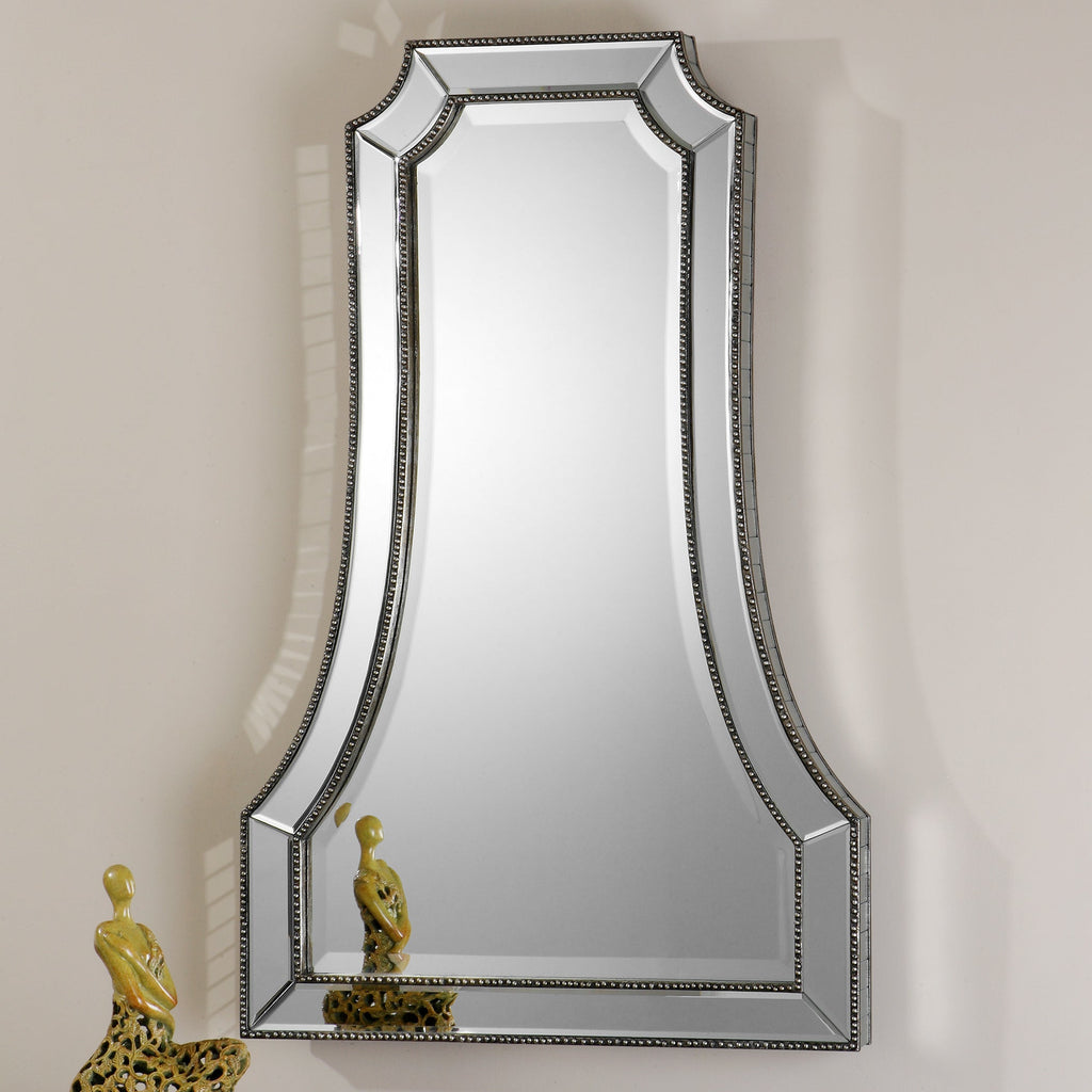 Cattaneo Silver Beaded Mirror