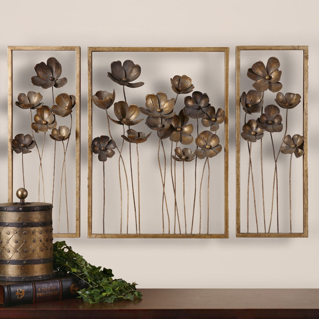 Metal Tulips Wall Art Set/3