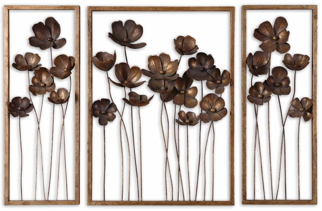 Metal Tulips Wall Art Set/3