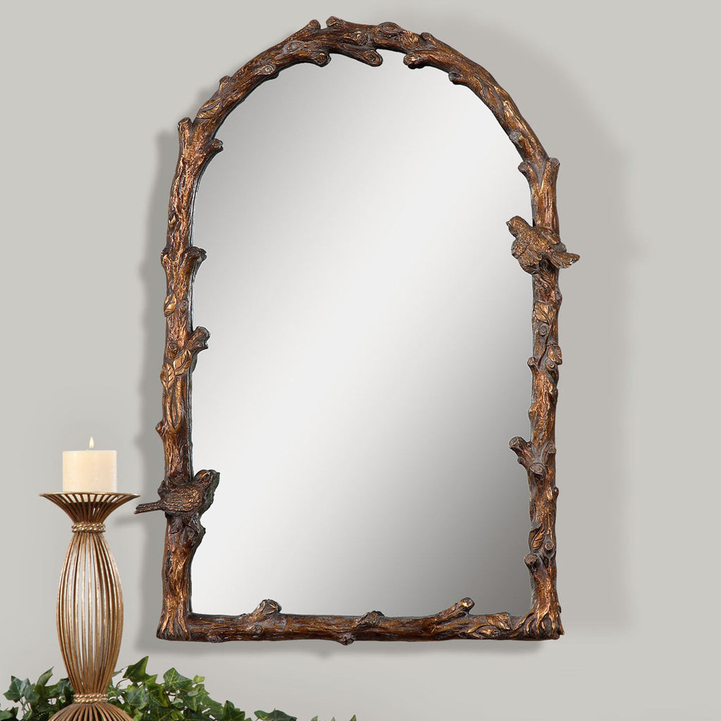 Paza Antique Gold Arch Mirror