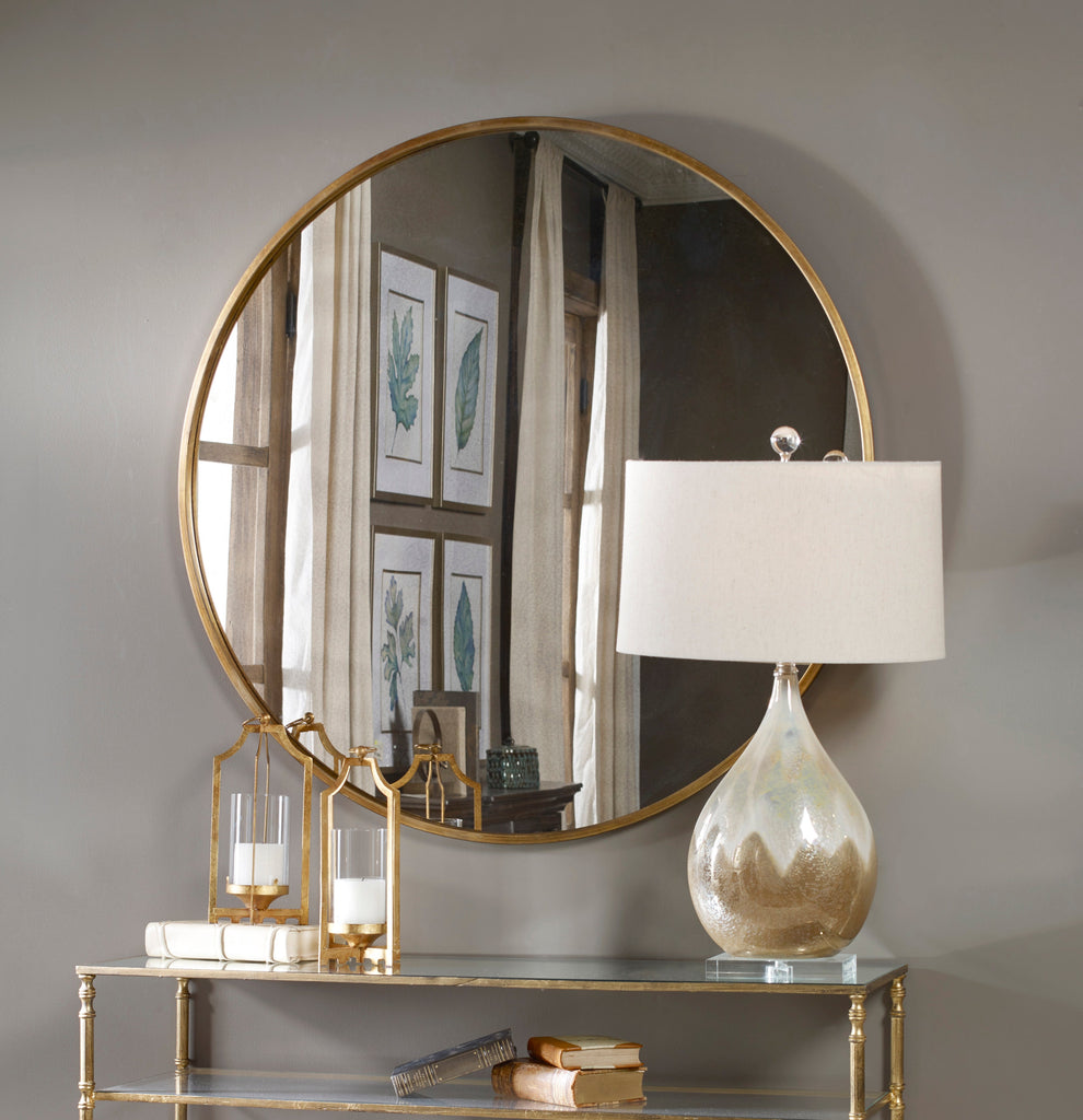 Junius Round Gold Mirror