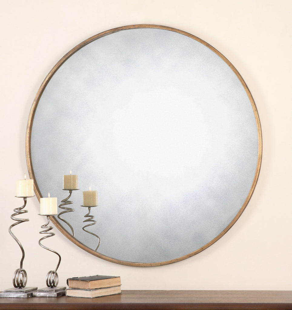 Junius Round Gold Mirror