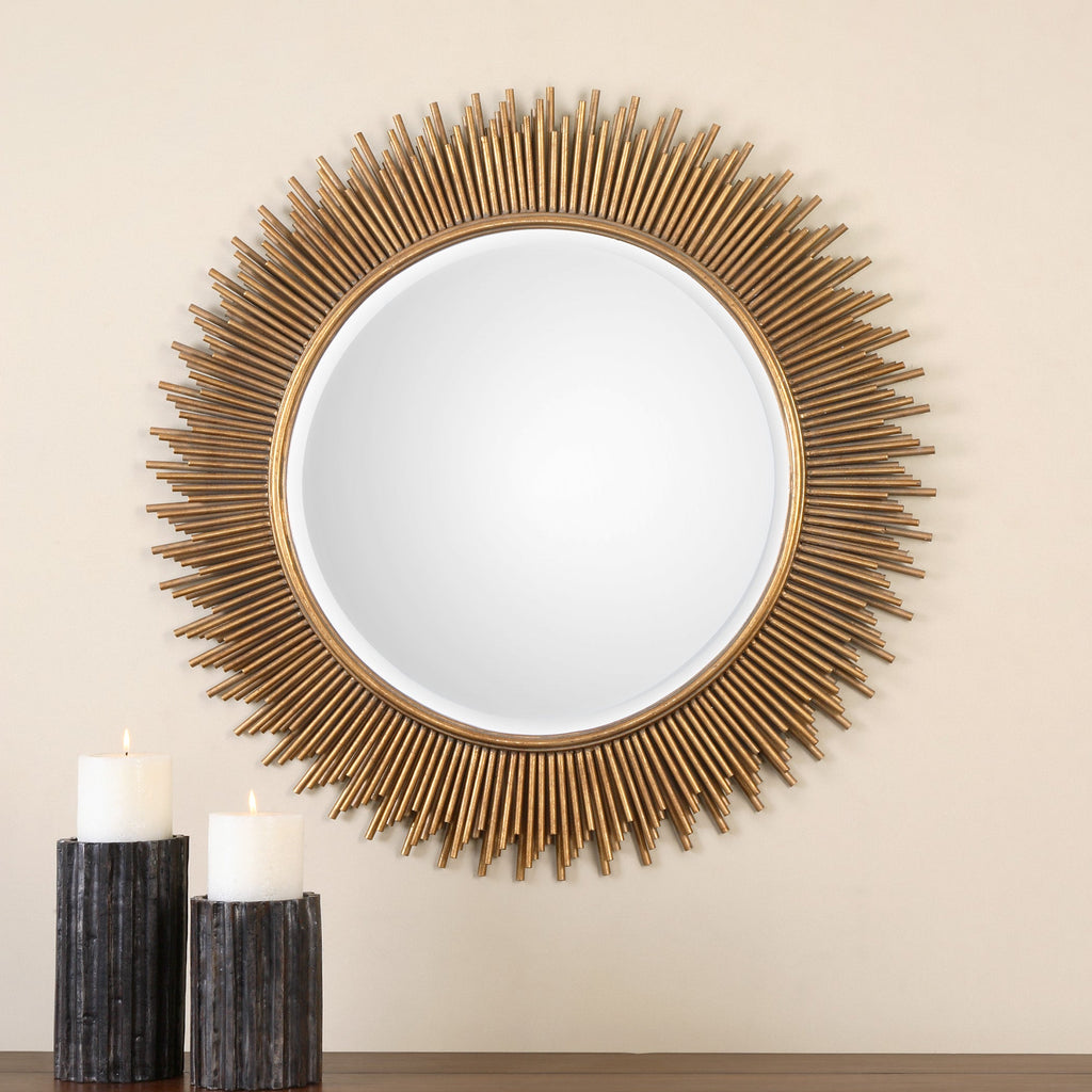 Marlo Round Gold Mirror