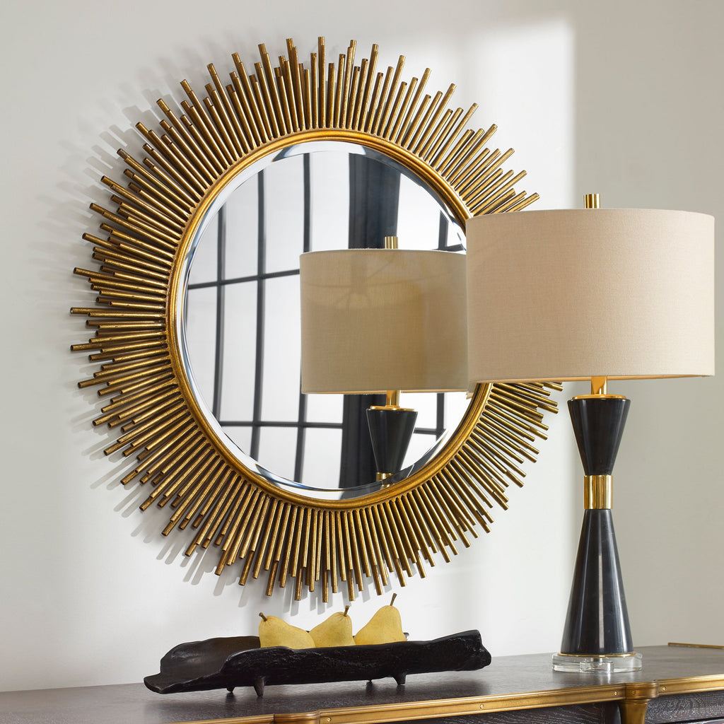 Marlo Round Gold Mirror