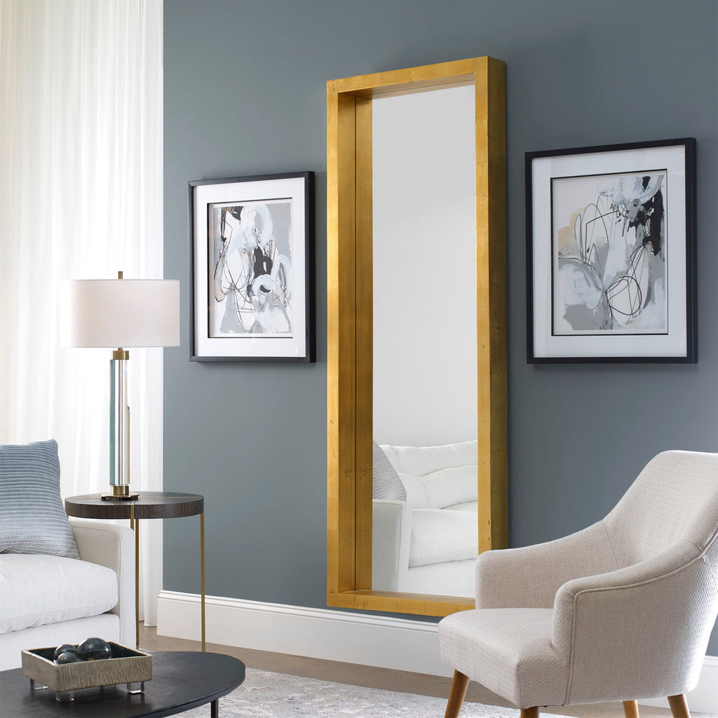 Edmonton Gold Leaner Mirror