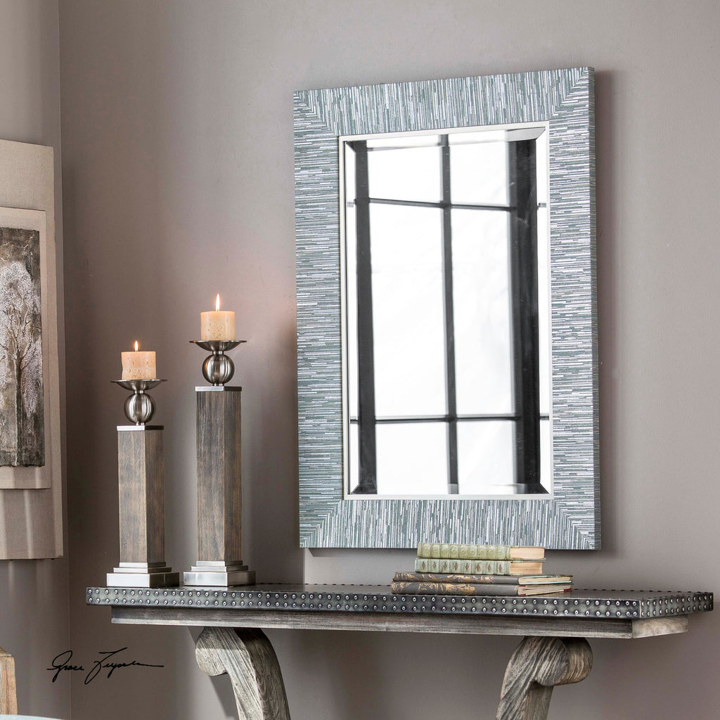 Belaya Gray Wood Mirror