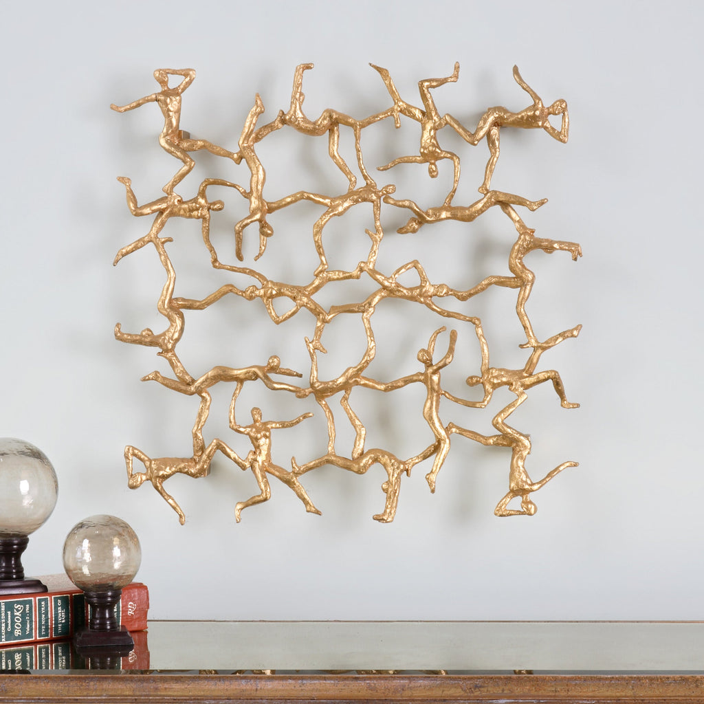 Golden Gymnasts Wall Art