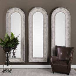 Argenton Aged Gray Arch Mirror