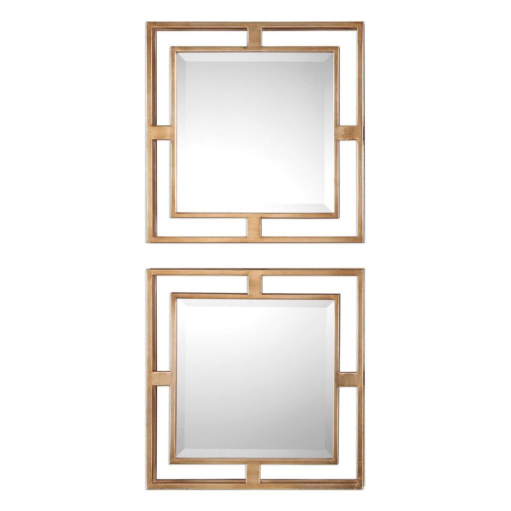 Allick Gold Square Mirrors Set of 2