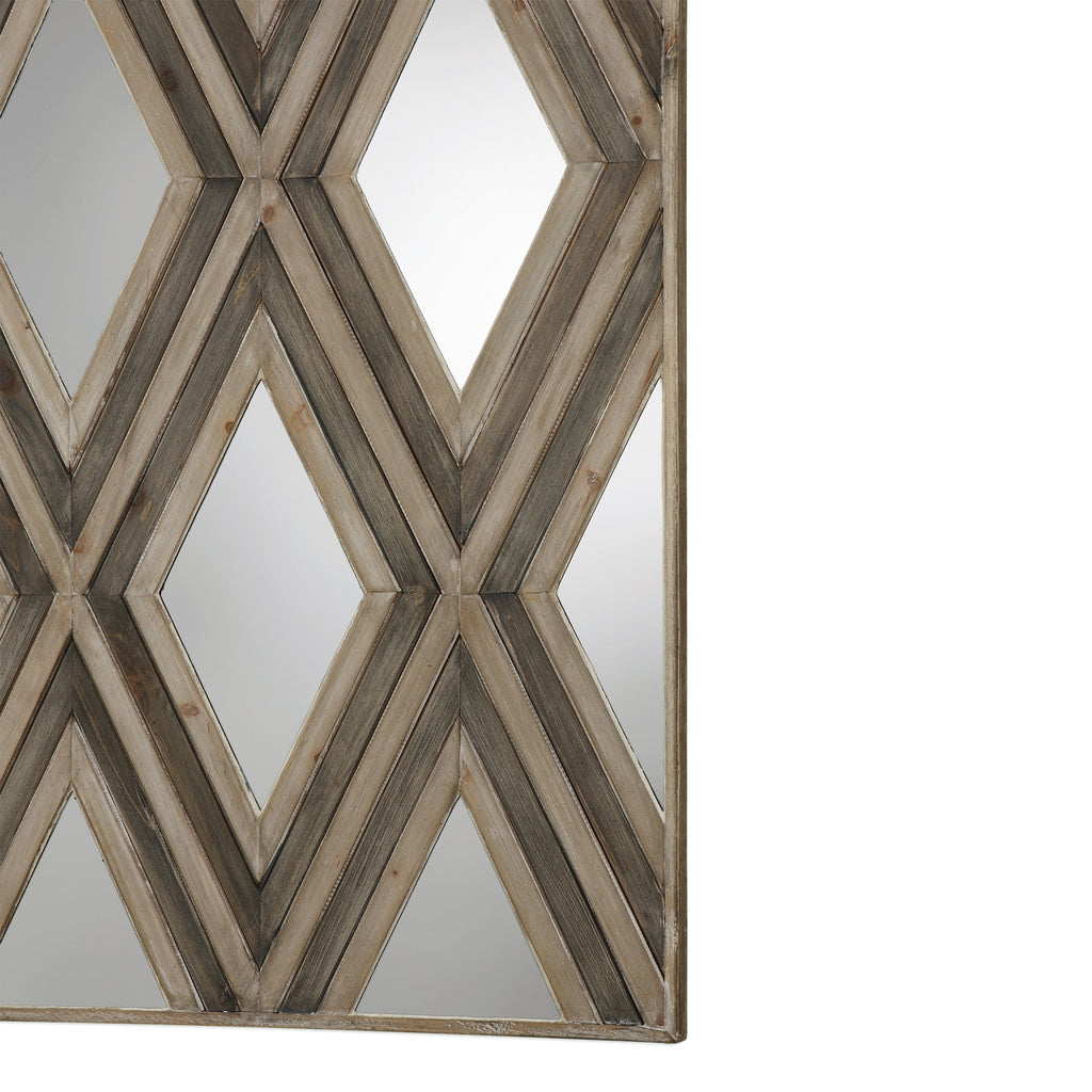 Tahira Geometric Argyle Pattern Wall Mirror