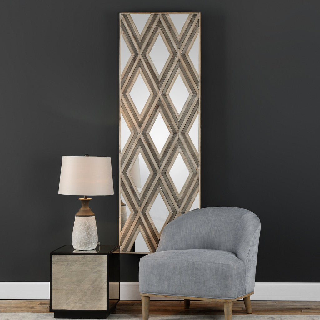 Tahira Geometric Argyle Pattern Wall Mirror