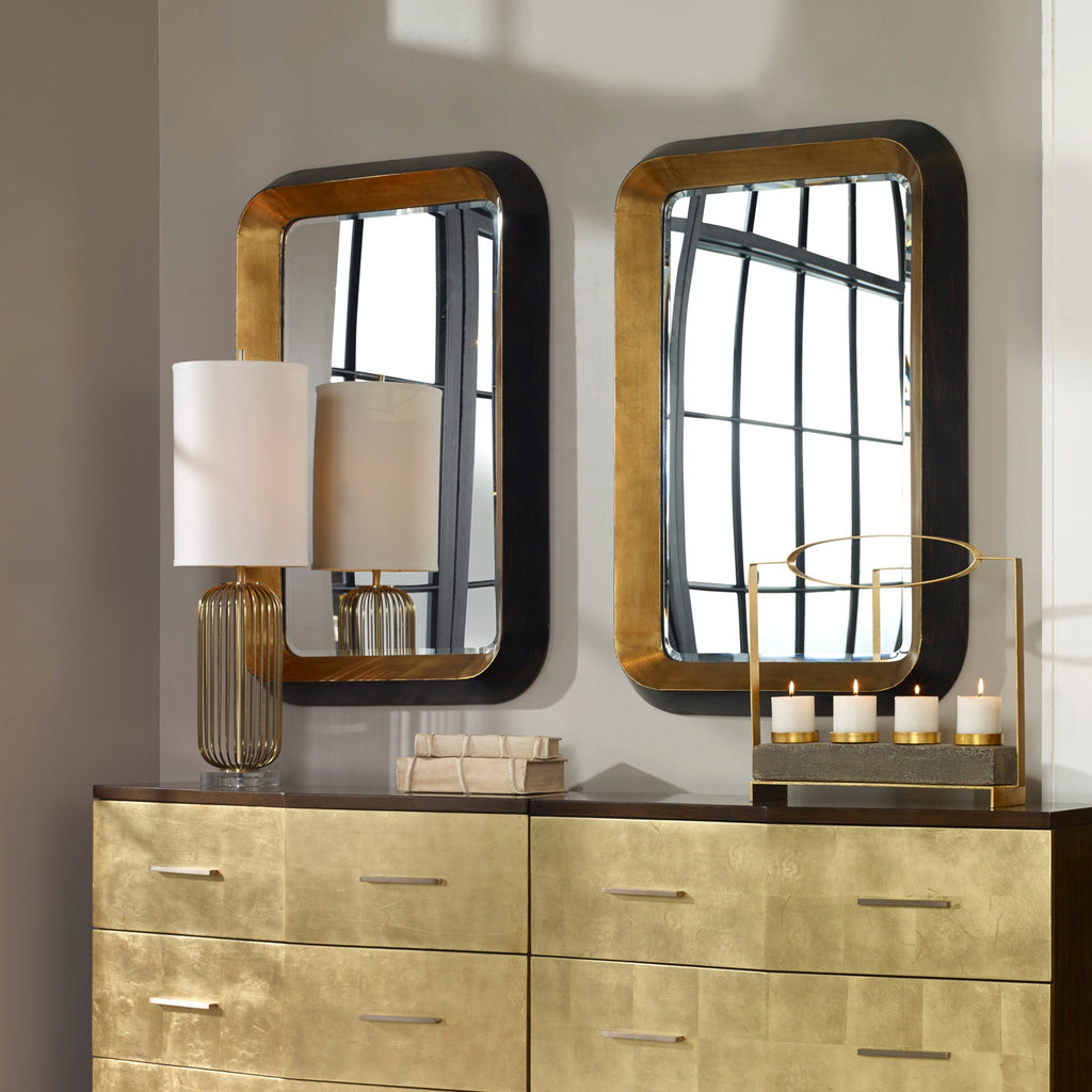 Niva Metallic Gold Wall Mirror