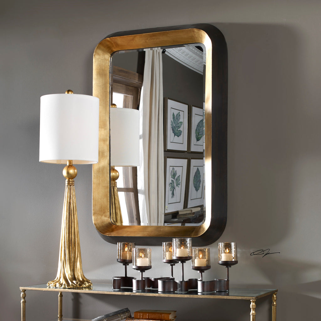 Niva Metallic Gold Wall Mirror