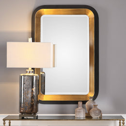 Niva Metallic Gold Wall Mirror