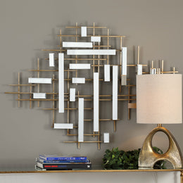 Apollo Gold & Mirrored Wall Art