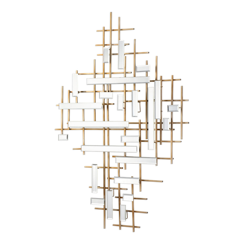 Apollo Gold & Mirrored Wall Art