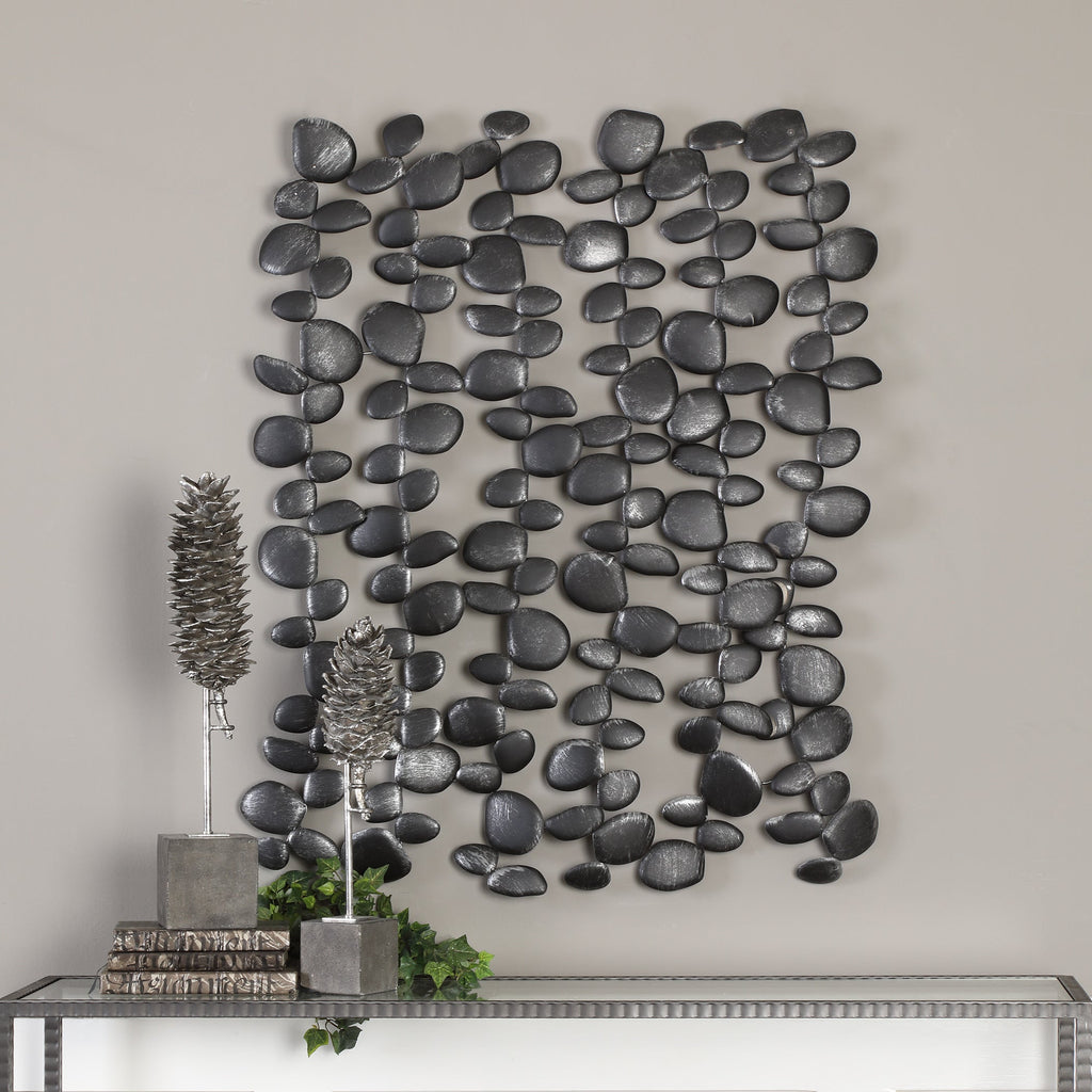 Skipping Stones Forged Iron Wall Art