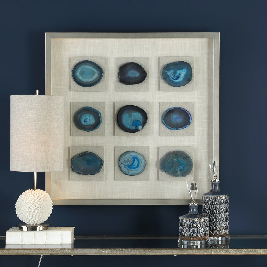 Cerulean Blue Stone Shadow Box