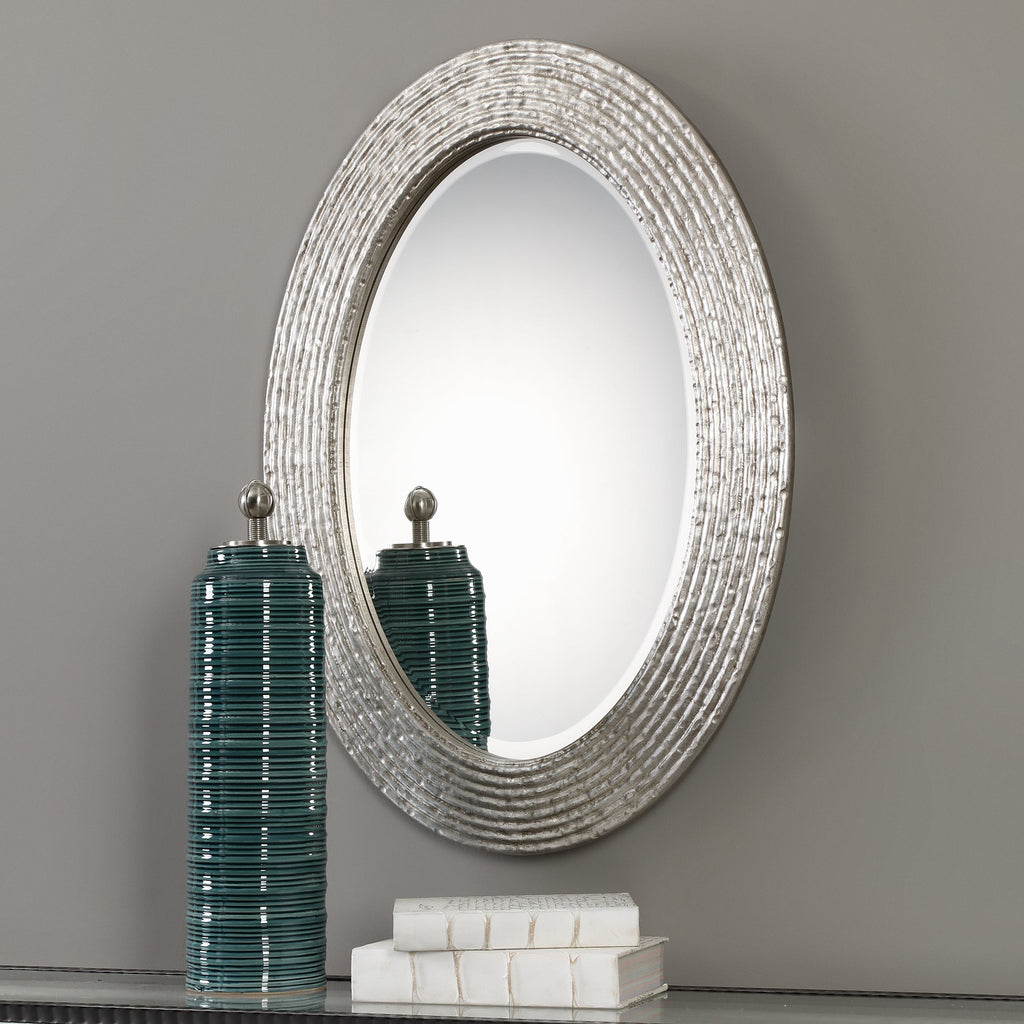 Conder Oval Silver Mirror