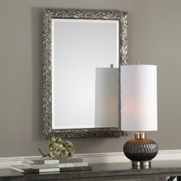 Evelina Silver Leaves Mirror