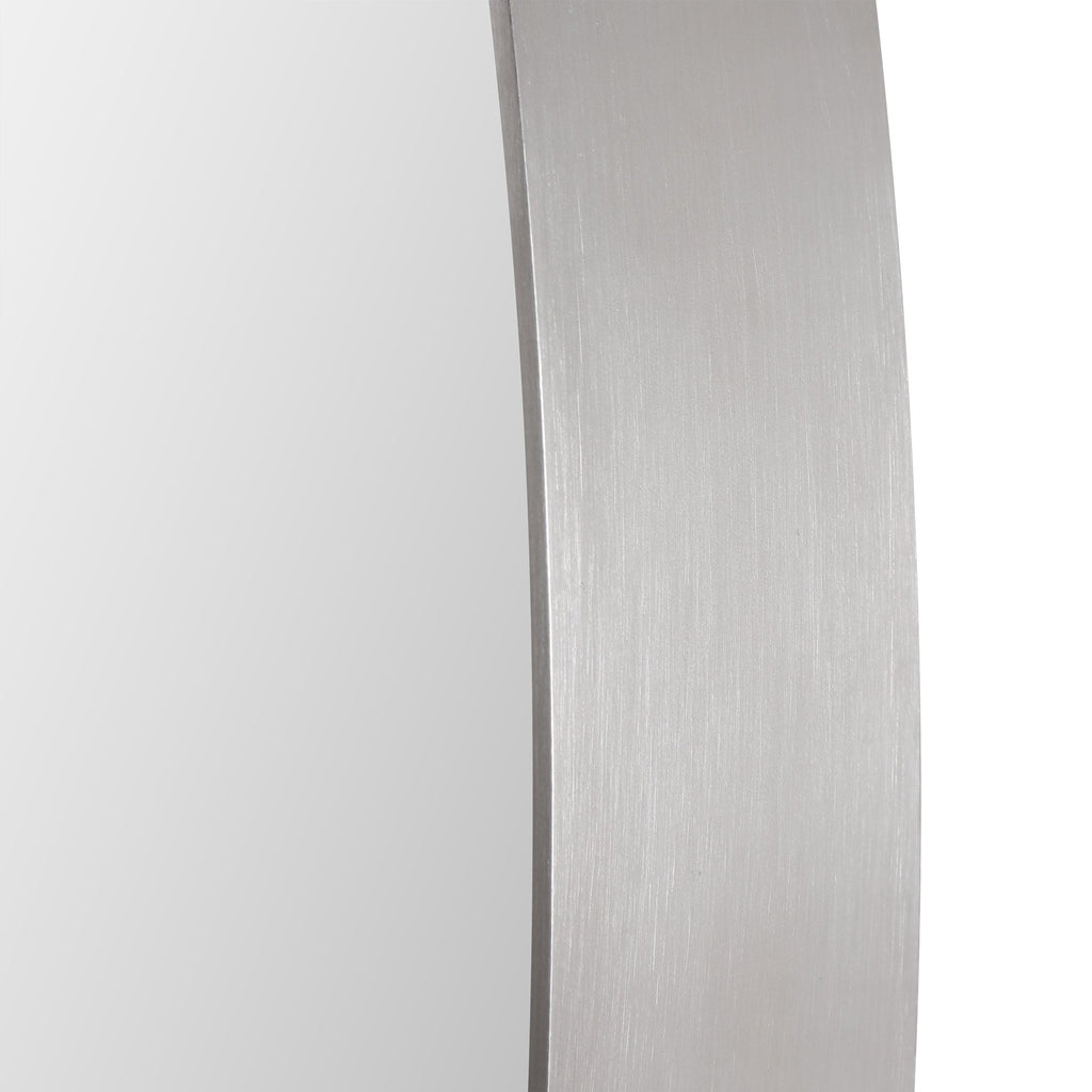 Pursley Brushed Nickel Oval Mirror