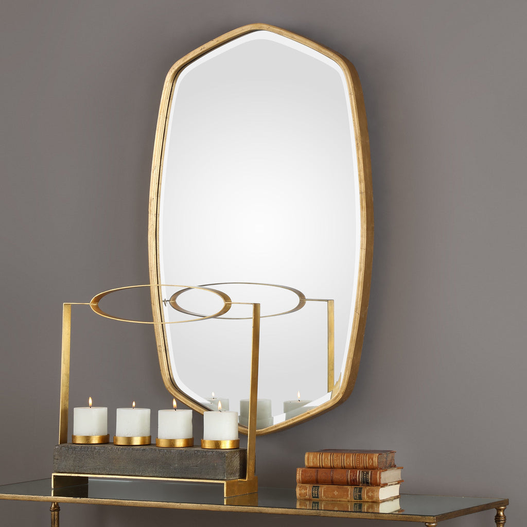 Duronia Antiqued Gold Mirror