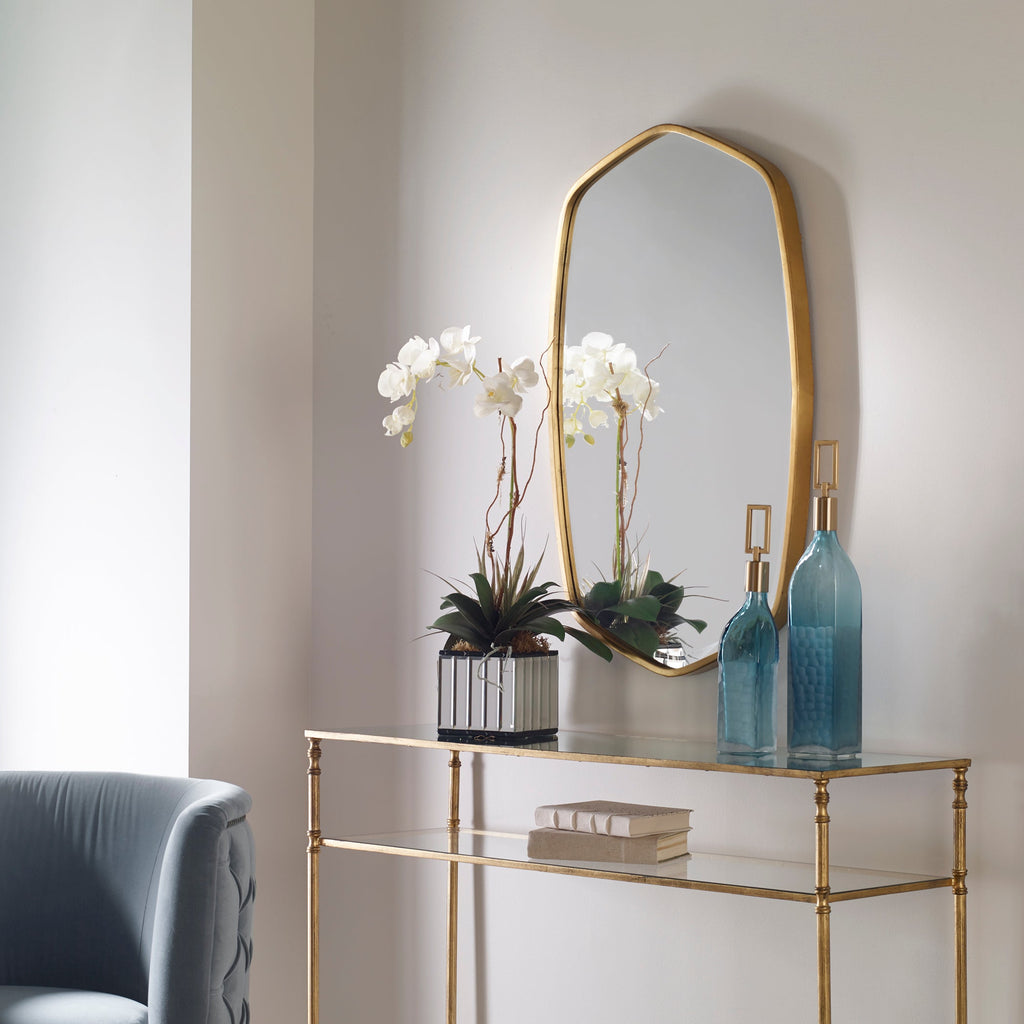 Duronia Antiqued Gold Mirror