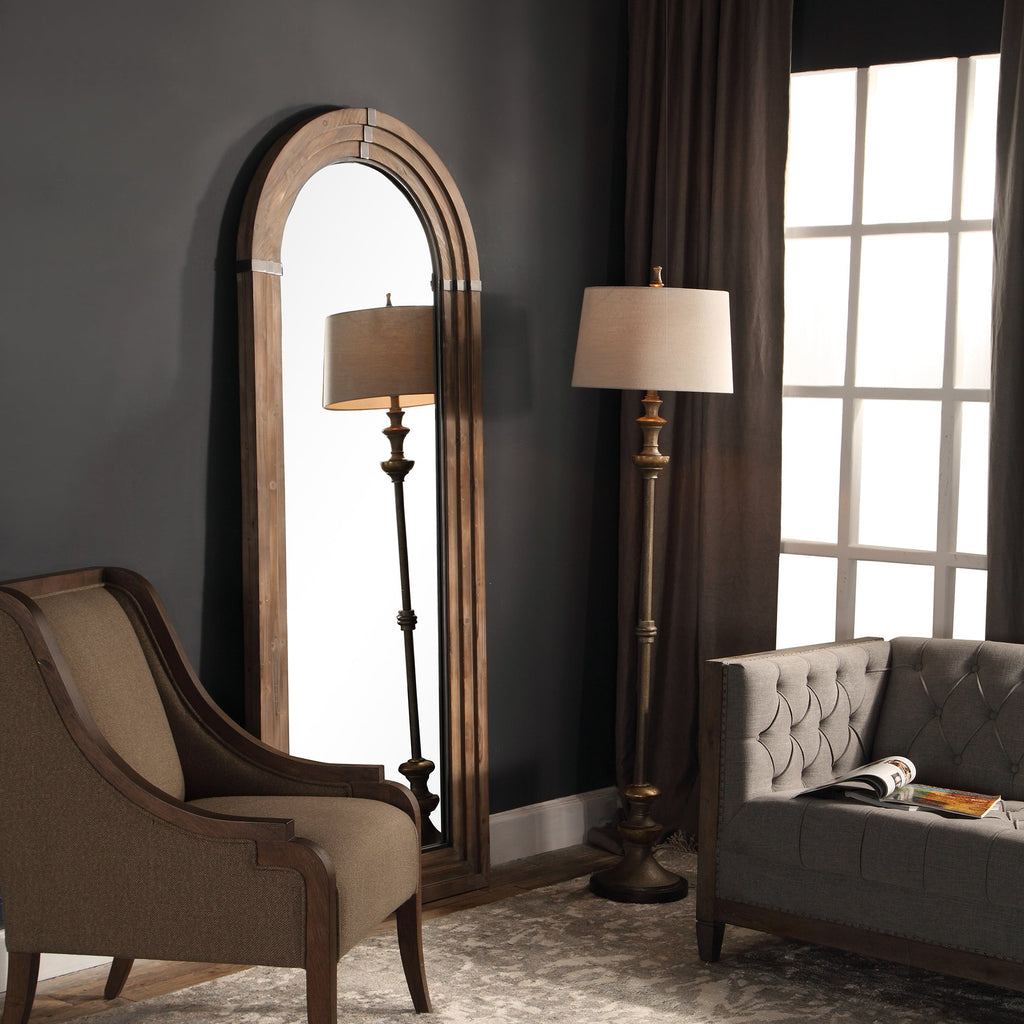 Vasari Wooden Arch Mirror