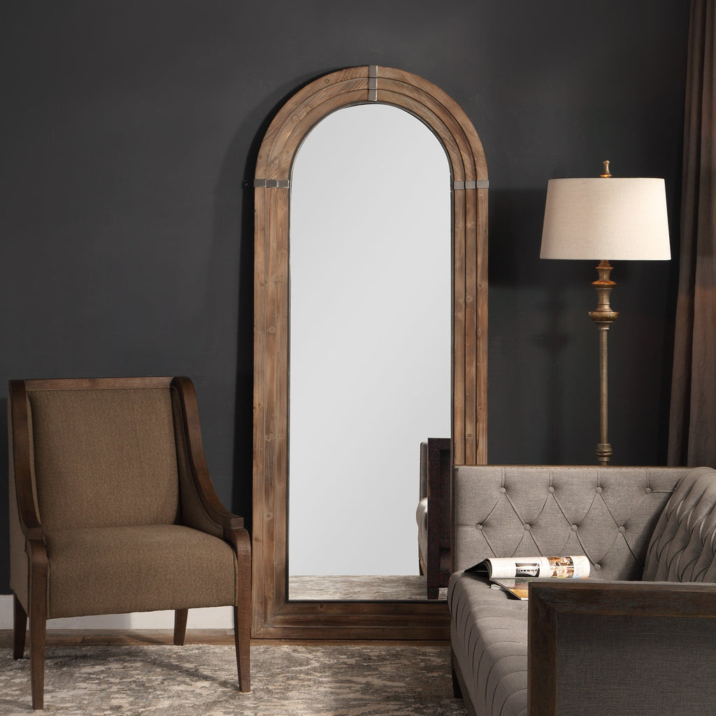 Vasari Wooden Arch Mirror