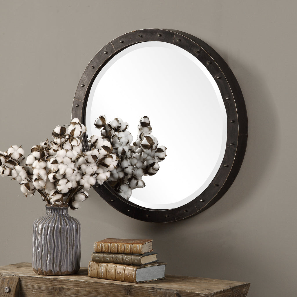 Beldon Round Industrial Mirror