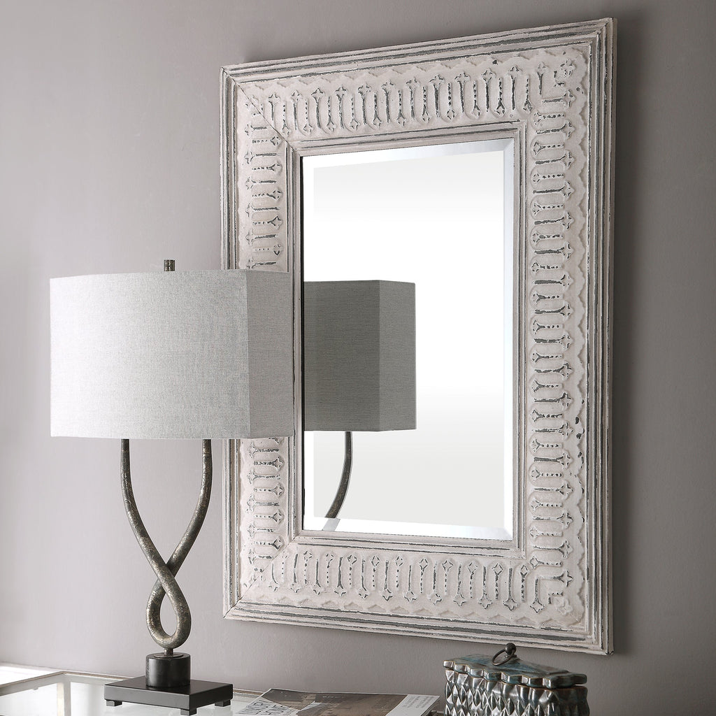 Argenton Aged Gray Rectangle Mirror