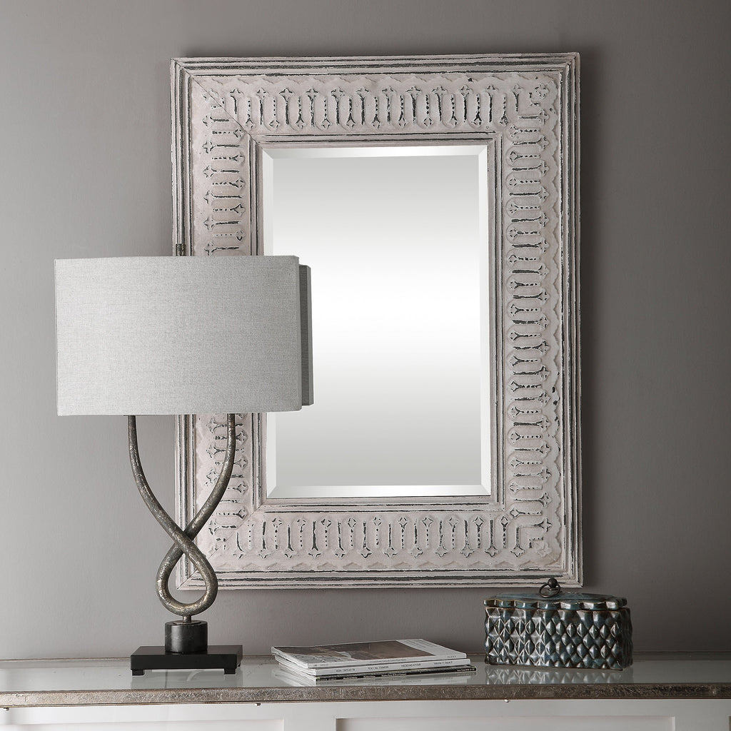 Argenton Aged Gray Rectangle Mirror