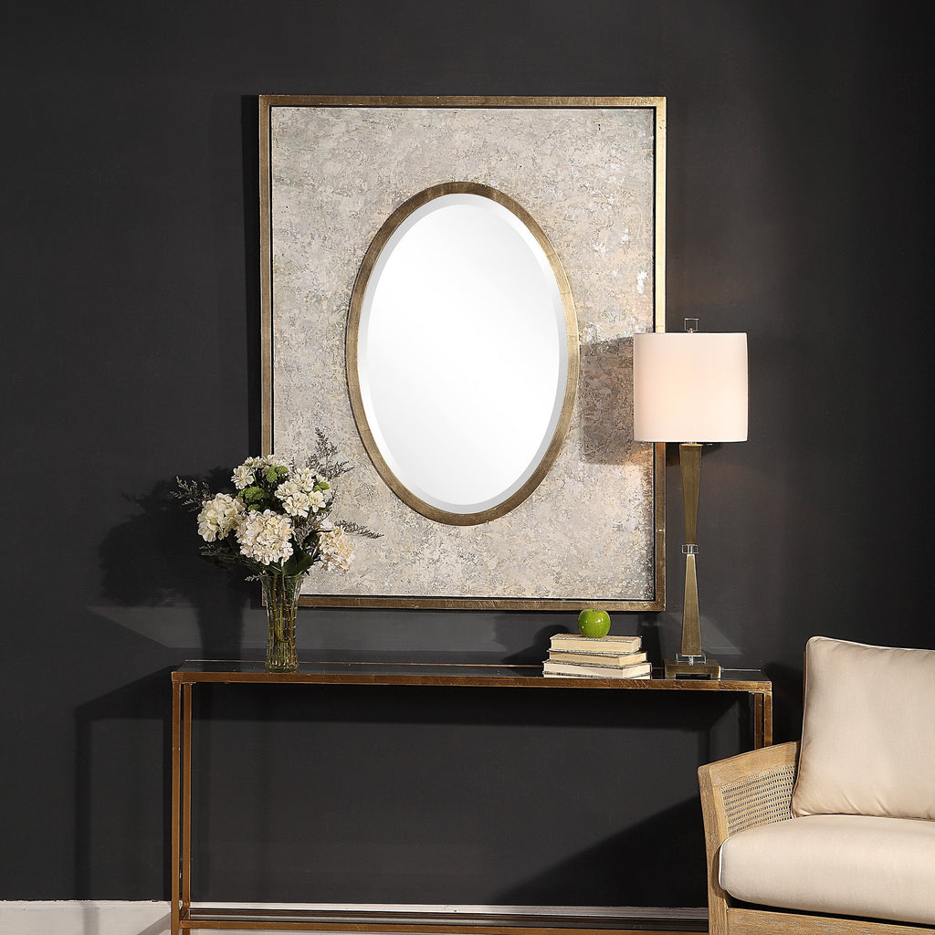 Gabbriel Aged Oval Mirror