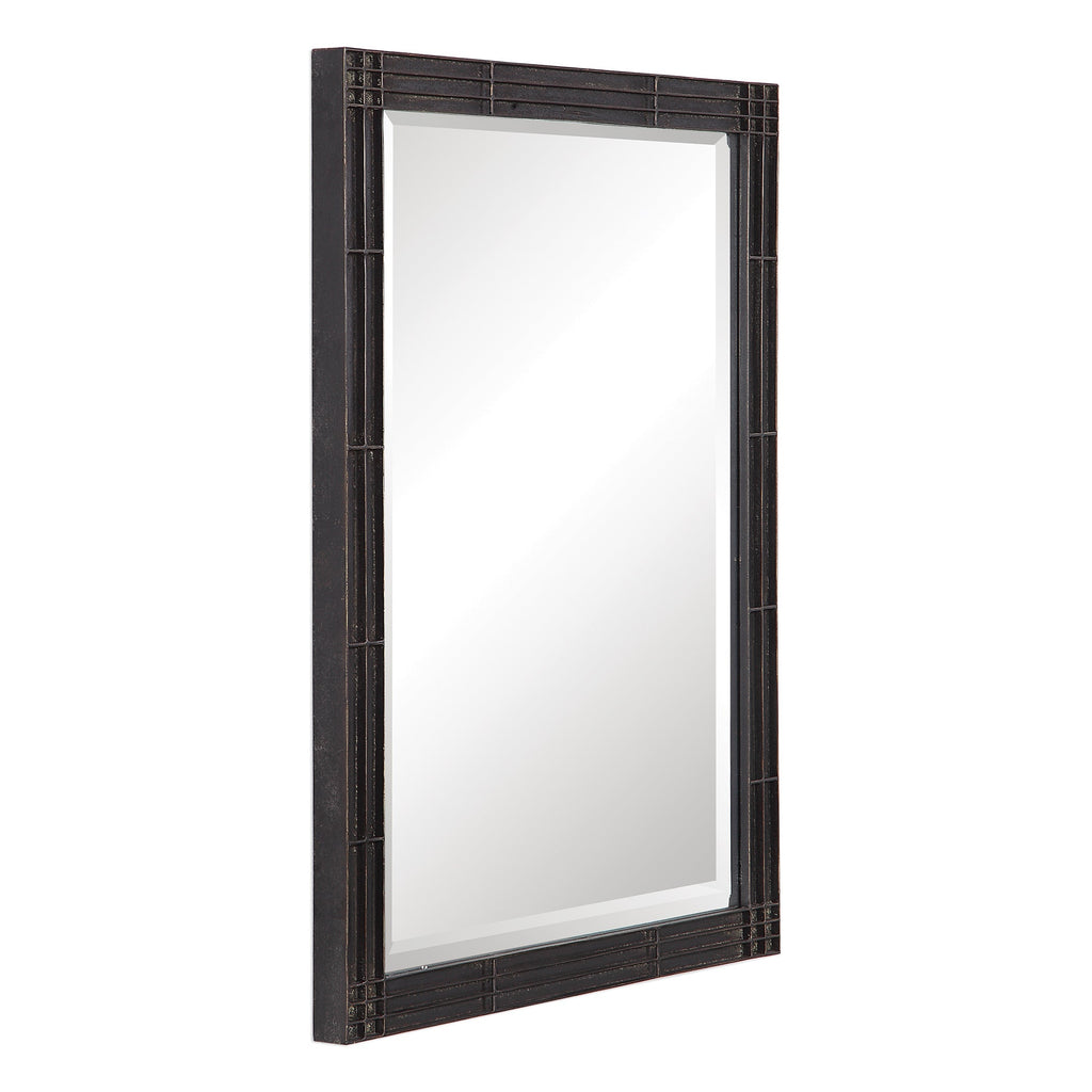 Gower Aged Black Vanity Mirror