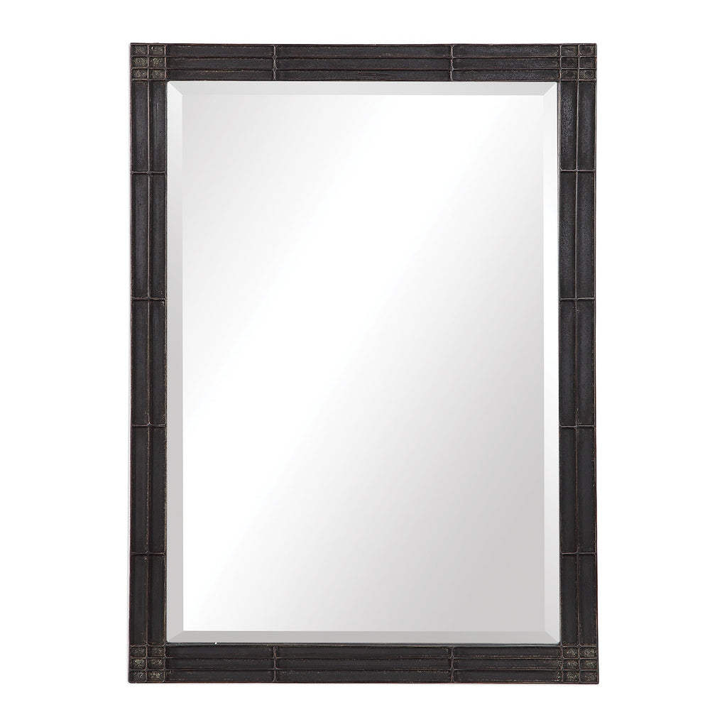 Gower Aged Black Vanity Mirror