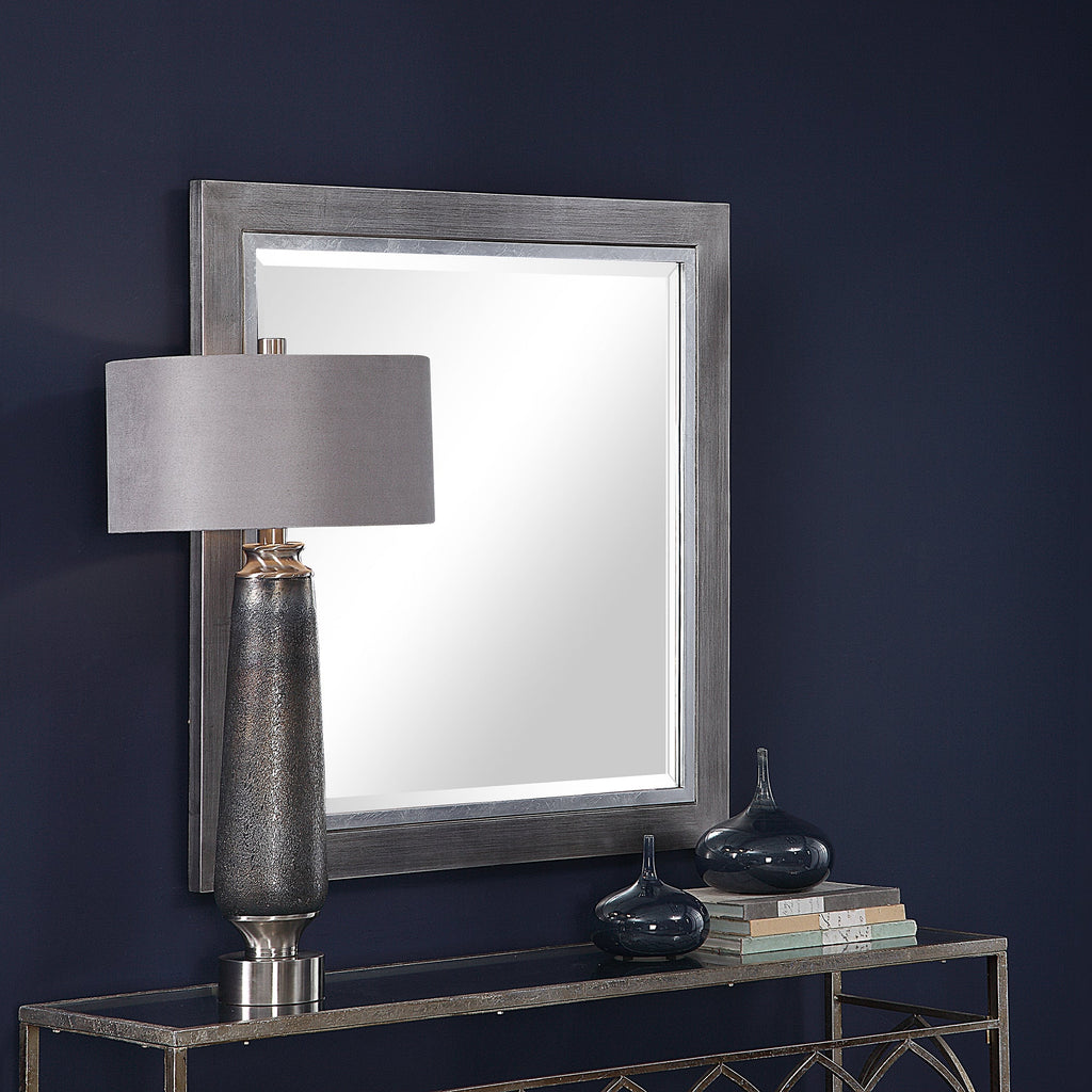 Moore Silver Square Mirror