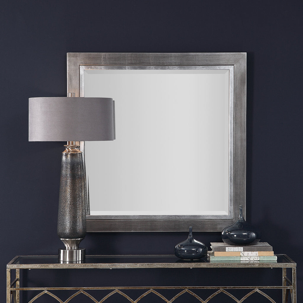 Moore Silver Square Mirror