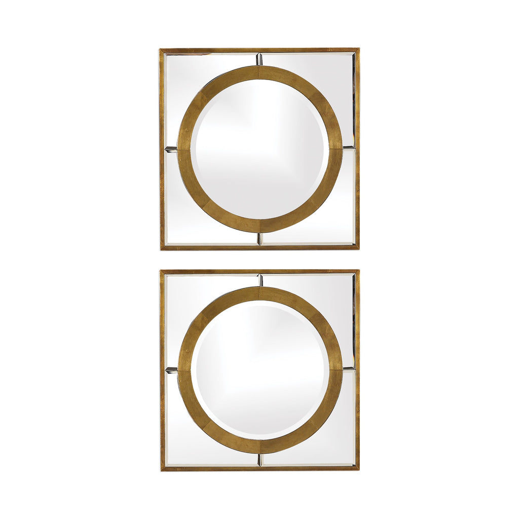 Gaza Gold Square Mirrors Set/2