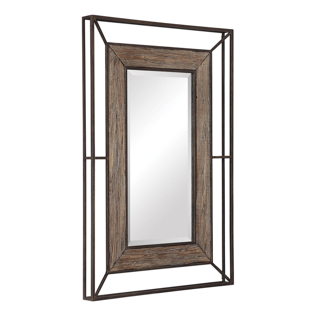 Ward Open Framed Wood Mirror