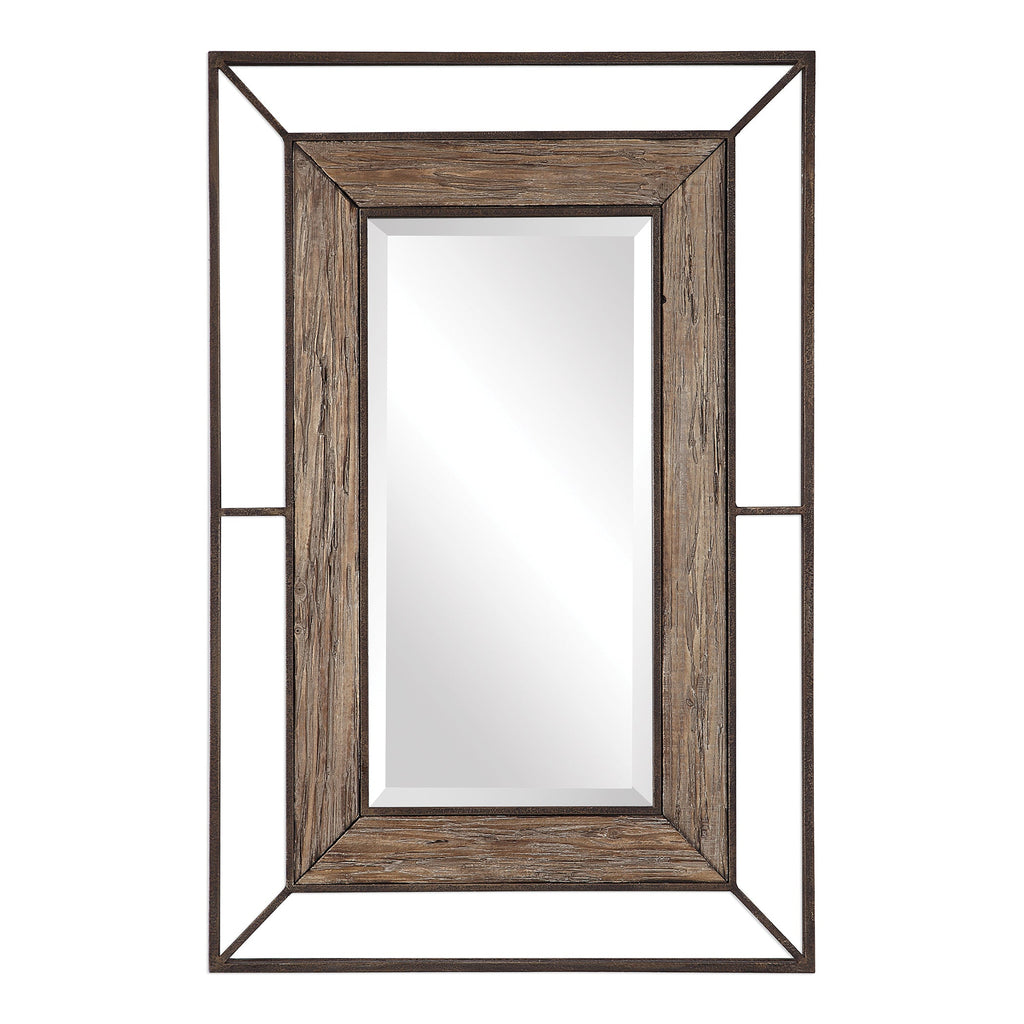 Ward Open Framed Wood Mirror