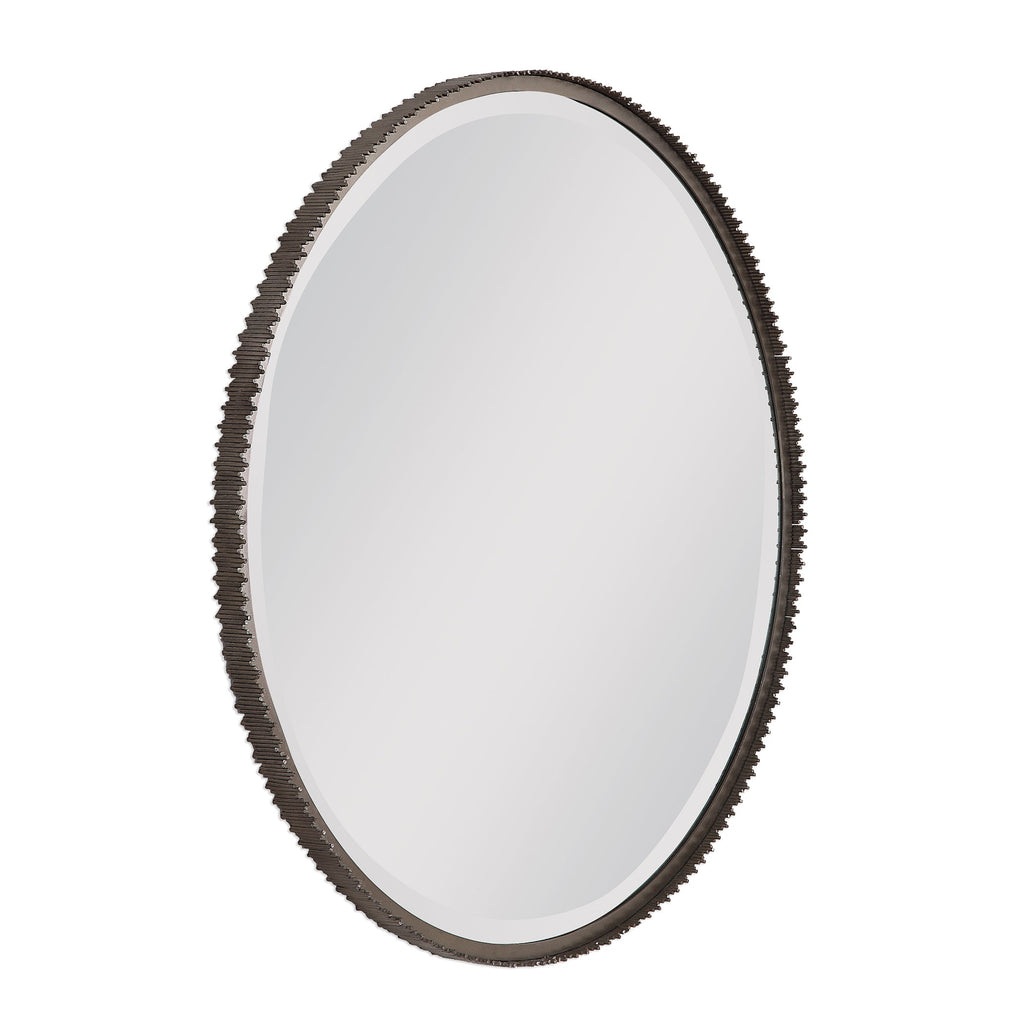 Ada Round Steel Mirror