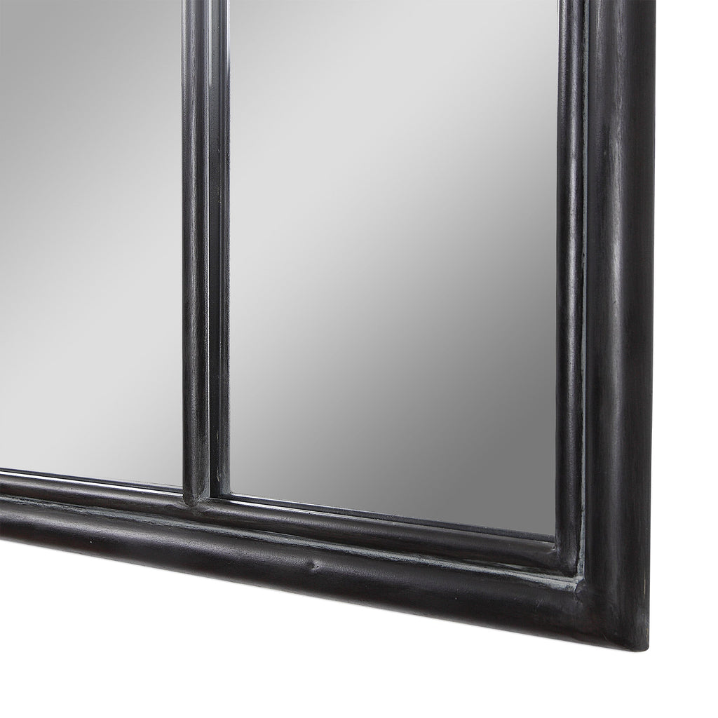 Lyda Aged Black Arch Mirror