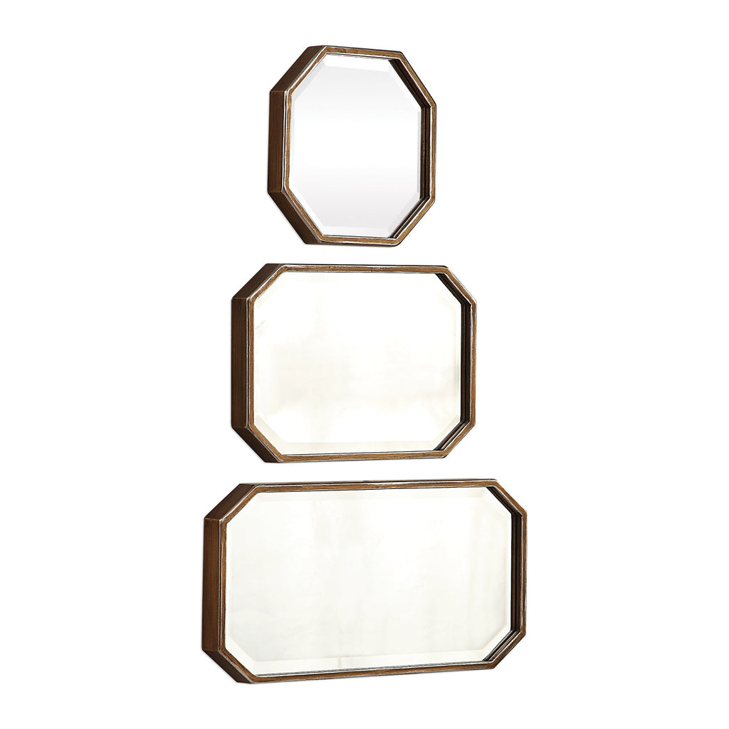 Trois Gold Mirrors, Set of 3