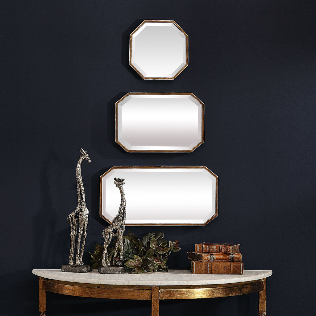 Trois Gold Mirrors, Set of 3