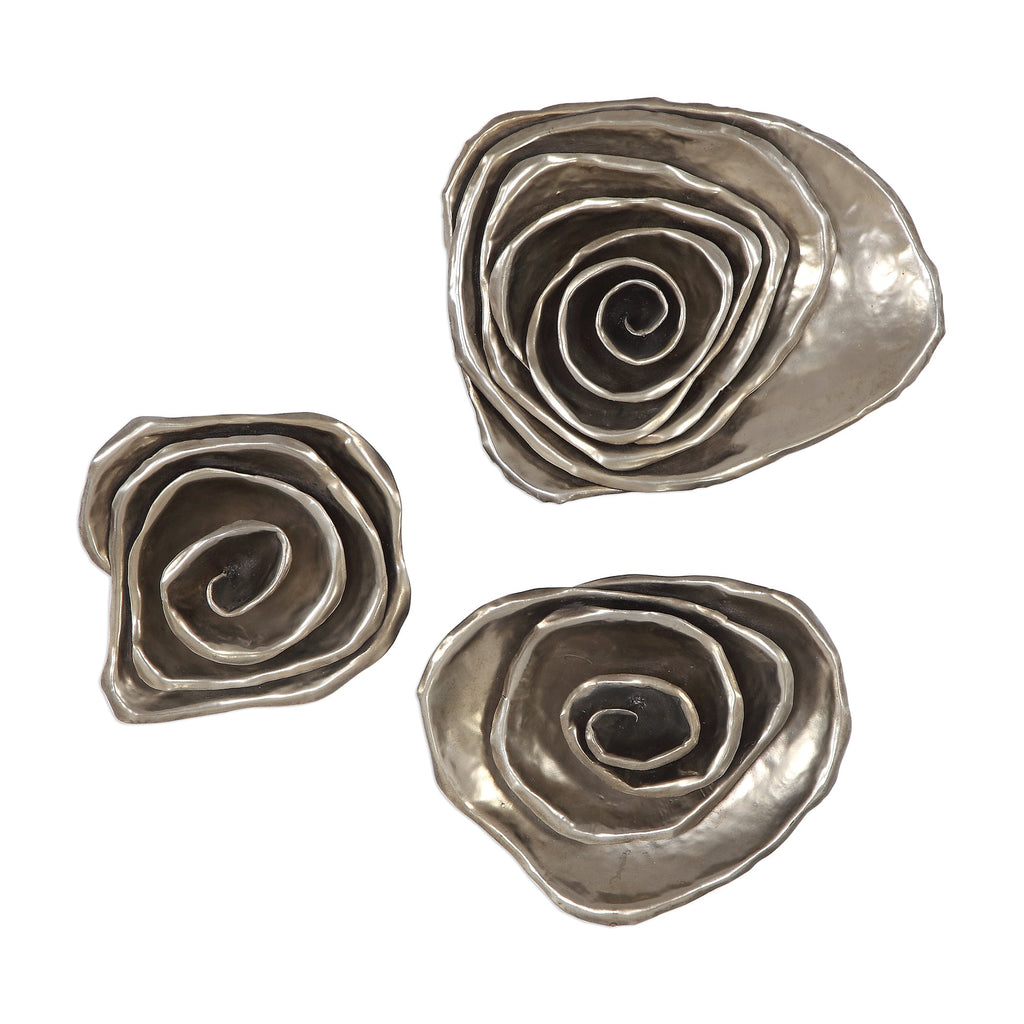 Amalie Metal Spiral Wall Decor, Set of 3